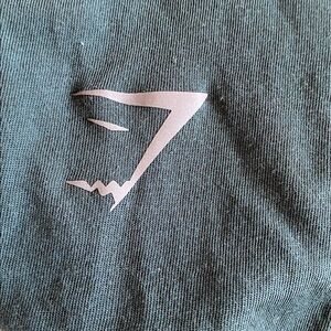 Gymshark Long Sleeve Green Athletic Top 
High Neck-Open Elbow-Zip Size M